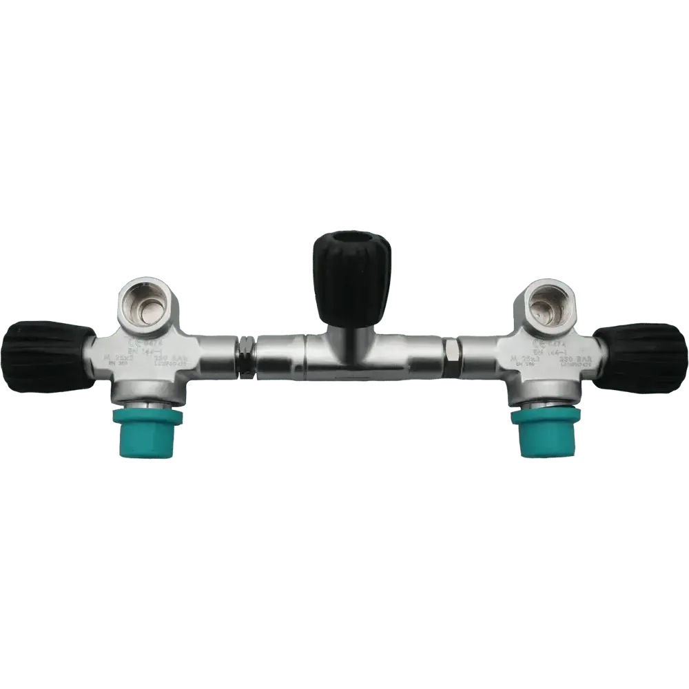 DIRZONE Manifold complete 204mm matt chrome M25x2 2xG5/8