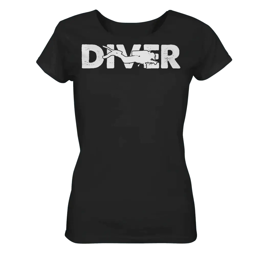 Diver - Taucher - Ladies Organic Shirt - Black / XS