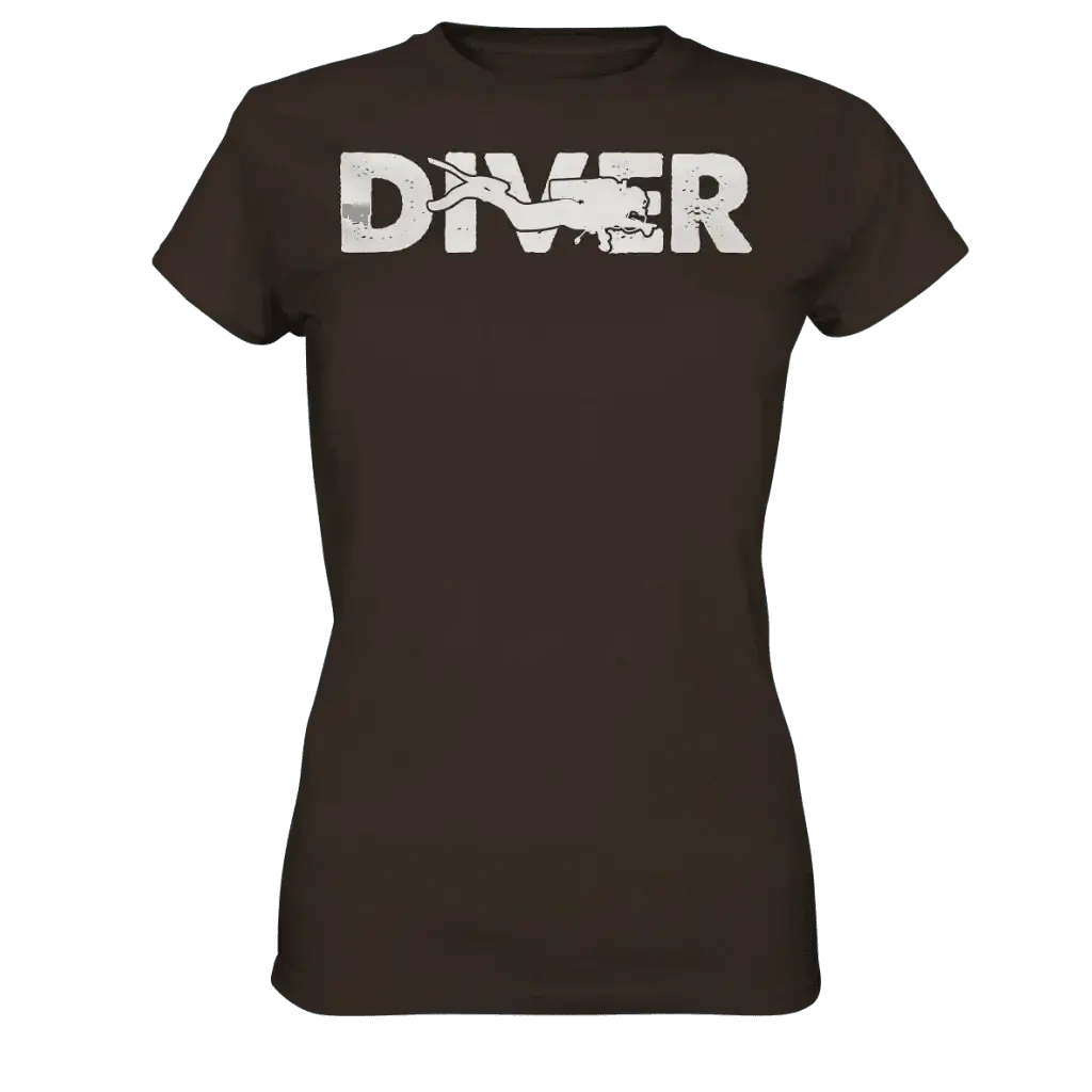 Diver - Taucher - Ladies Premium Shirt - Brown / XS