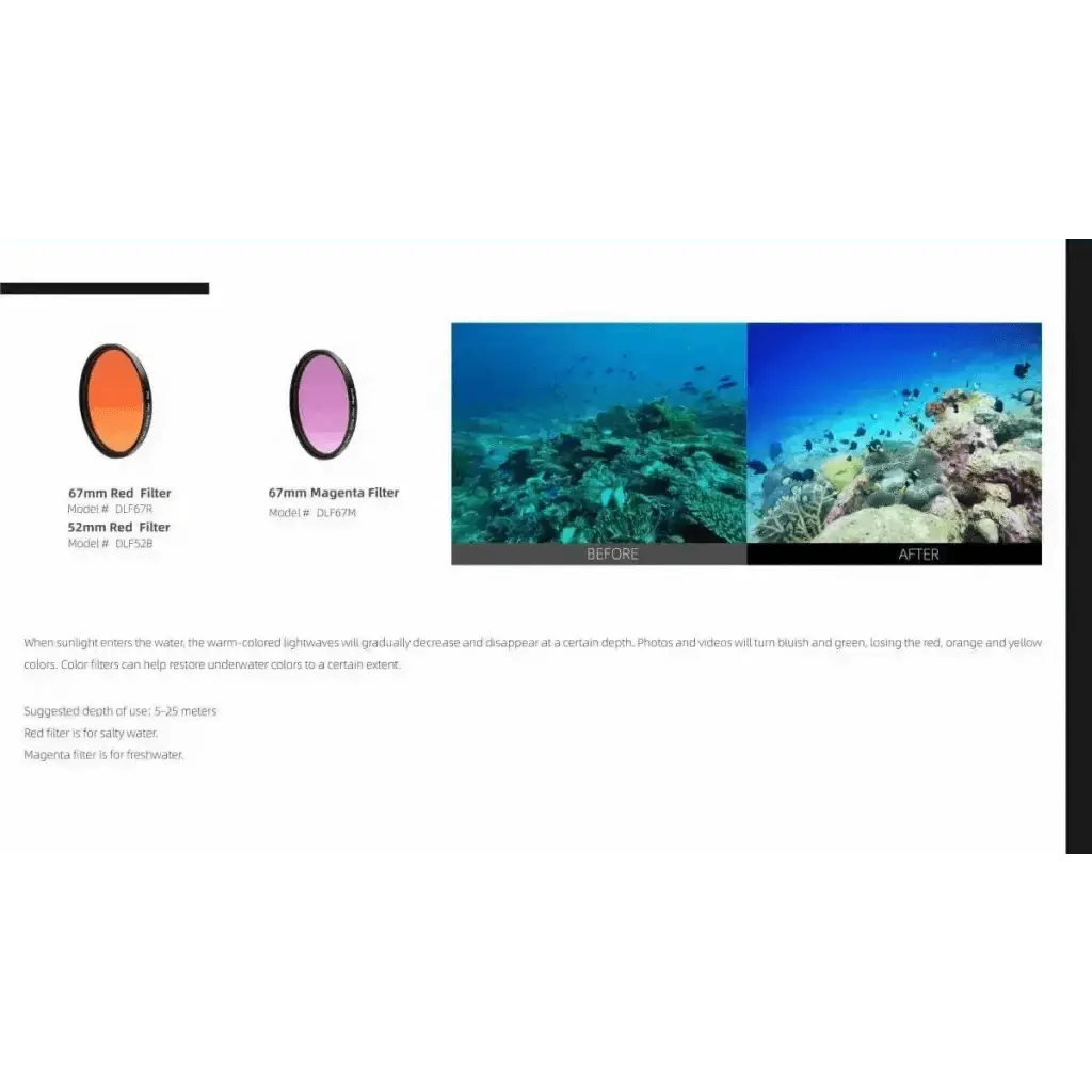 DiveVolk Rot Filter 67mm for underwater color enhancement and correction.