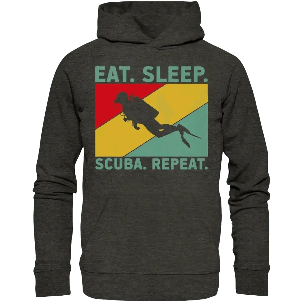 Eat Sleep Scuba Repeat - Organic Hoodie - Dark Heather Grey