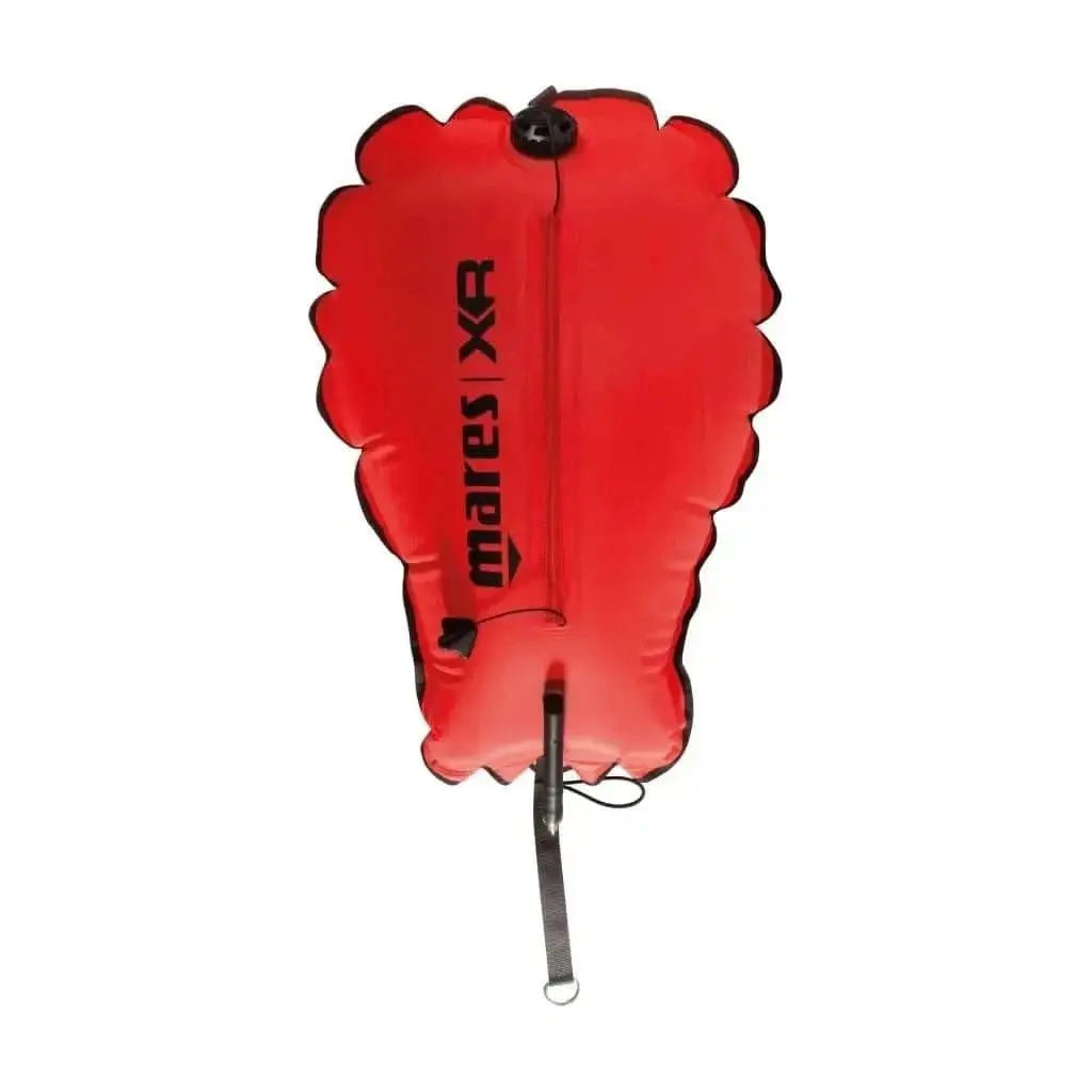 Mares Hebeboje water recovery lift bag with 30 kg buoyancy, orange color.