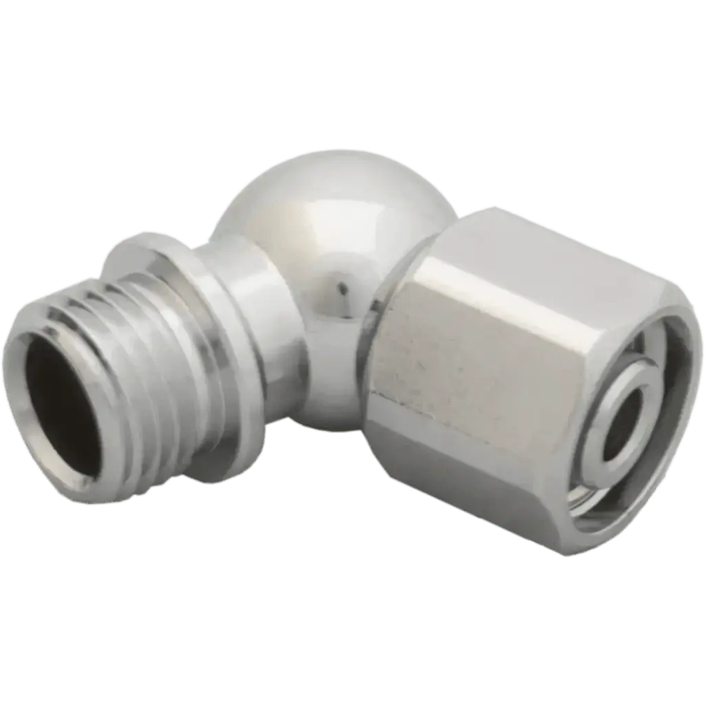 High Flow Adapter 110 degree chrome 9/16 inch