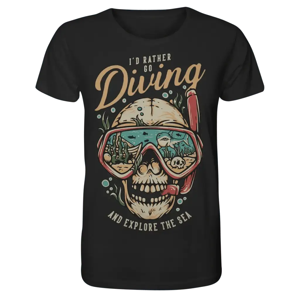 i’d rather go diving - Organic Shirt - Black / XS