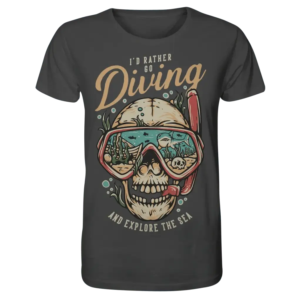 i’d rather go diving - Organic Shirt - Anthracite / XS