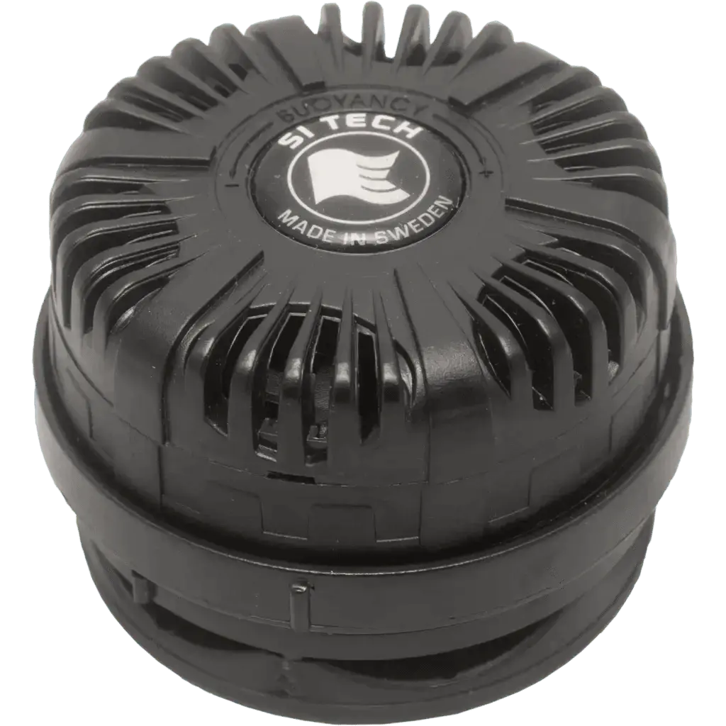 SiTech Dump Valve black for diving equipment.