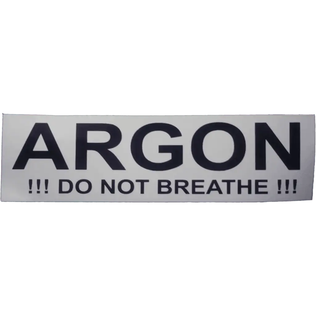 Sticker ARGON (17x5 cm) white/black 16,5cm x 4,5cm
