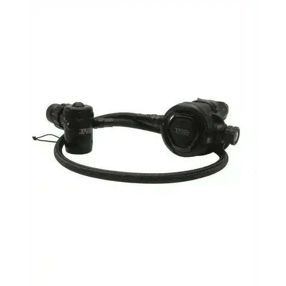 TDS Atemregler TAC BLACK scuba regulator, black finish, high corrosion resistance, compact cold water design.