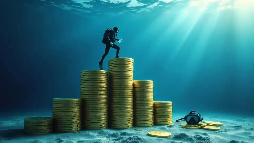 Tauchausrüstung liegt bereit für den Einstieg in die Unterwasserwelt