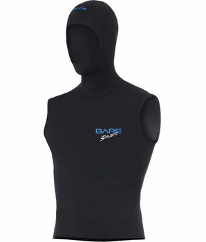 1mm Hooded Vest Mens Black - S