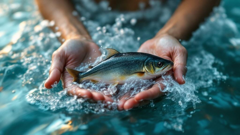 Ein Taucher passt sich an die Bedingungen eines Kaltwassertauchgangs an.