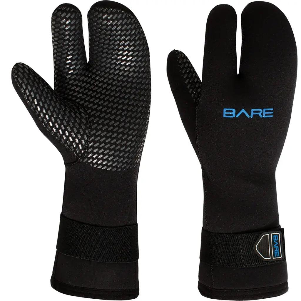 7mm 3-Finger Mitt Black - XS