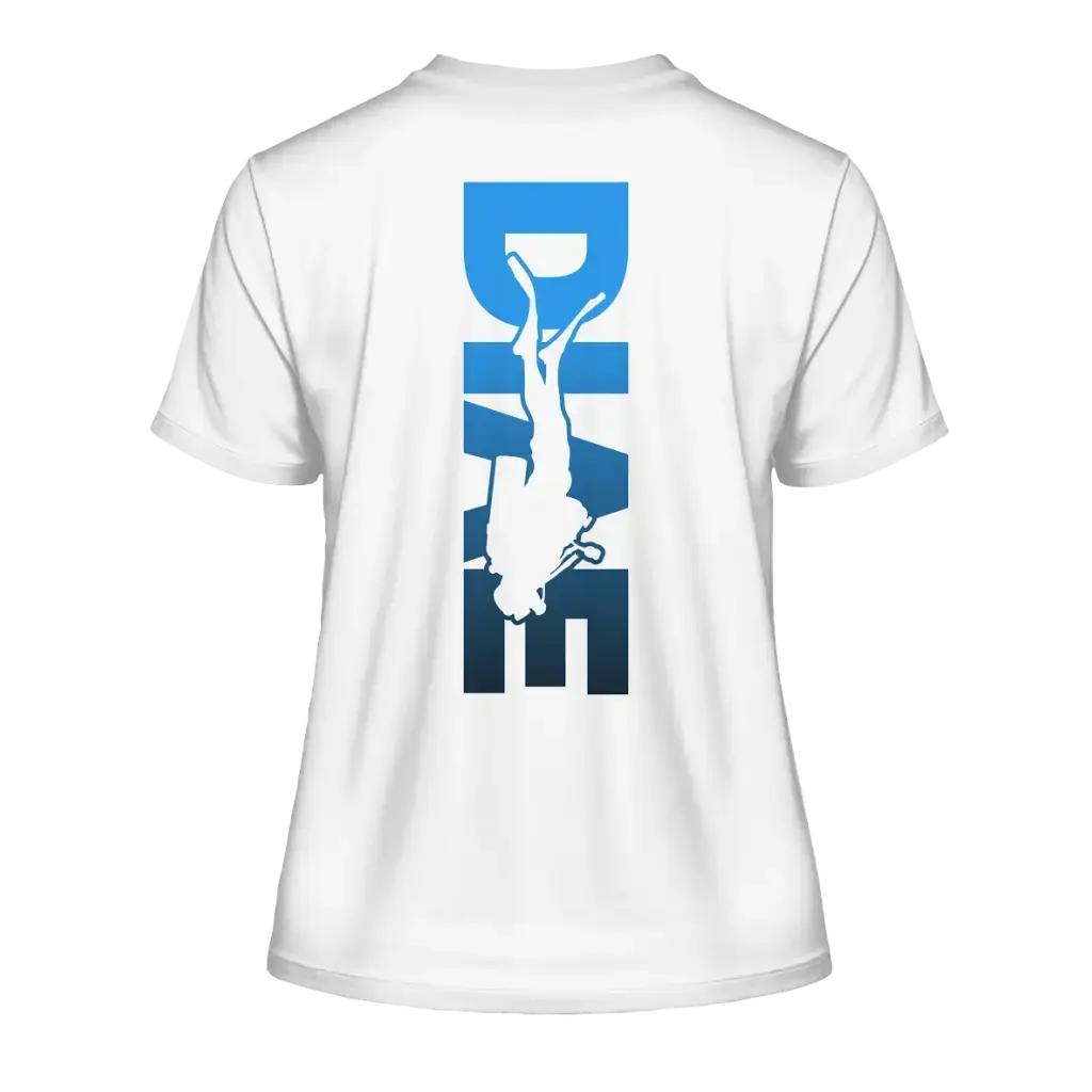 Dive Down Logo auf der Rückseite - Fitted Ladies Organic