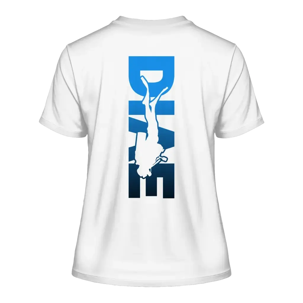 Dive Down Logo auf der Rückseite - Fitted Ladies Organic