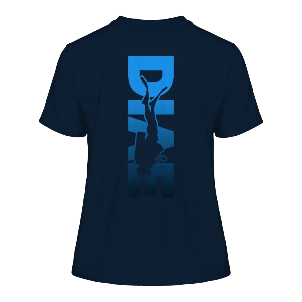 Dive Down Logo auf der Rückseite - Fitted Ladies Organic