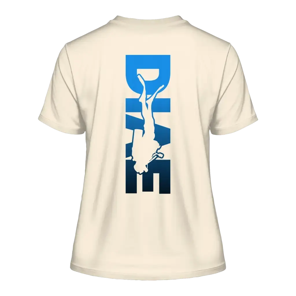 Dive Down Logo auf der Rückseite - Fitted Ladies Organic