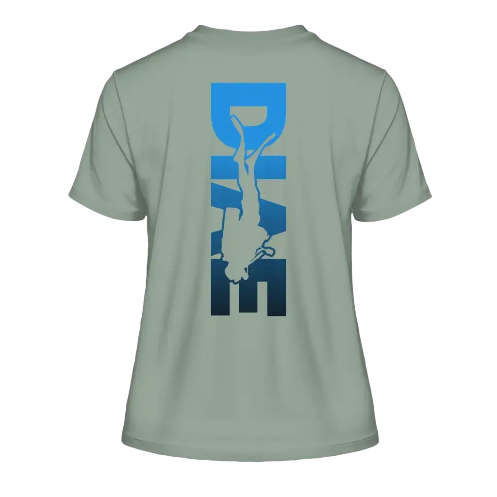 Dive Down Logo auf der Rückseite - Fitted Ladies Organic