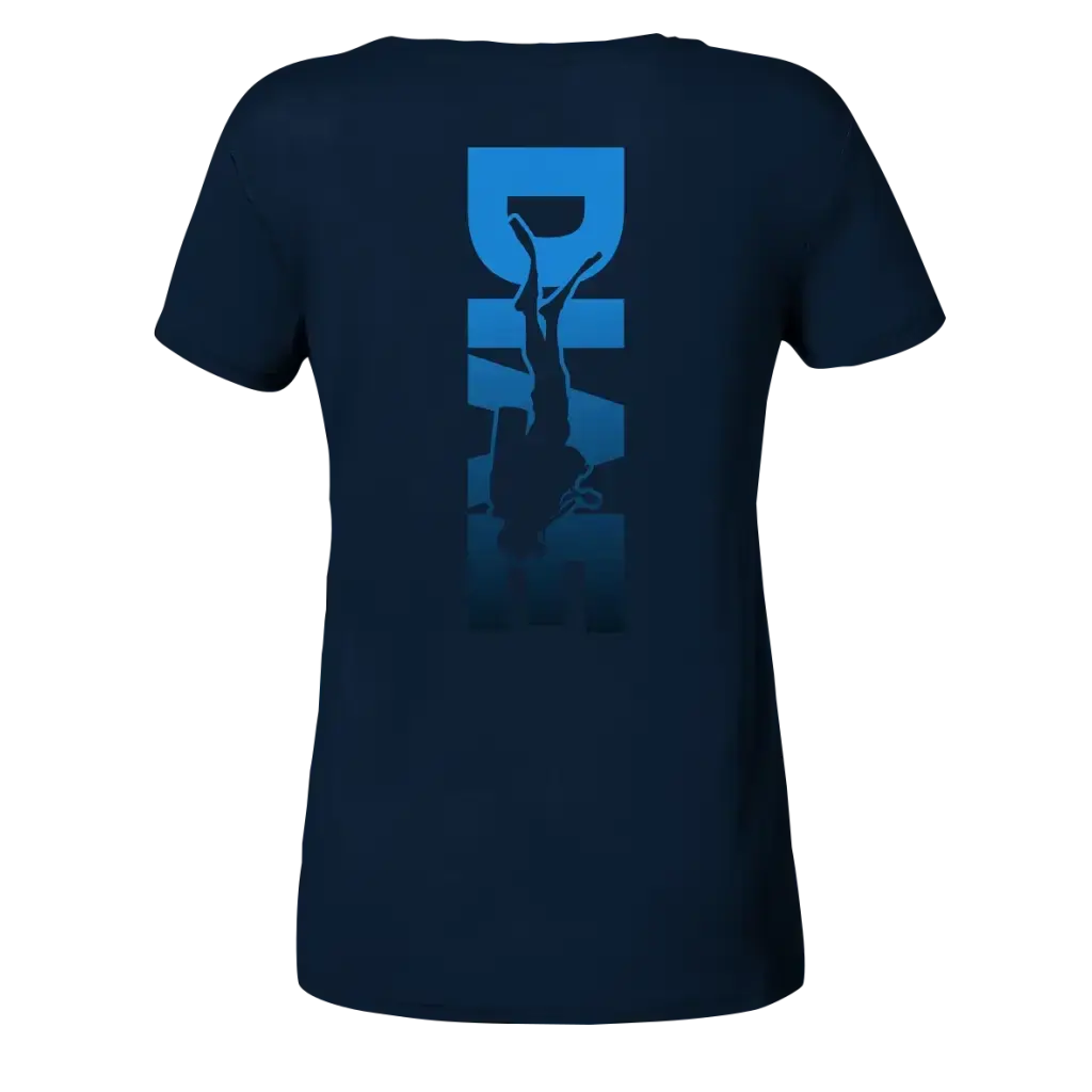 Dive Down Logo auf der Rückseite - Ladies V-Neck Shirt
