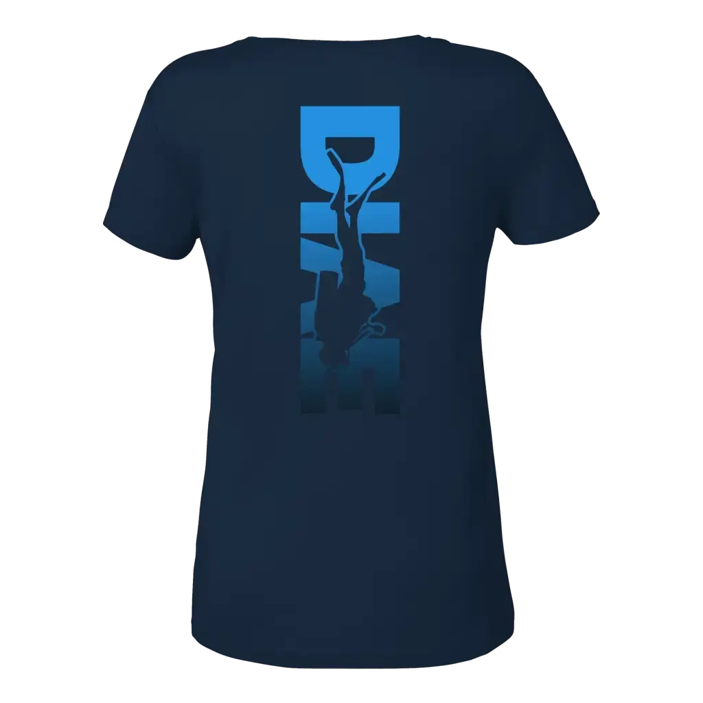 Dive Down Logo auf der Rückseite - Ladies V-Neck Shirt