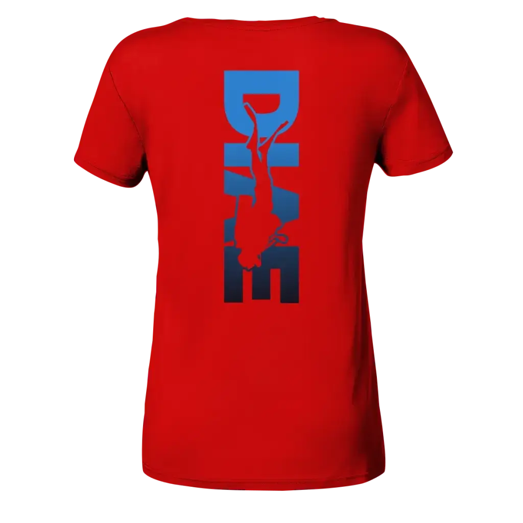 Dive Down Logo auf der Rückseite - Ladies V-Neck Shirt