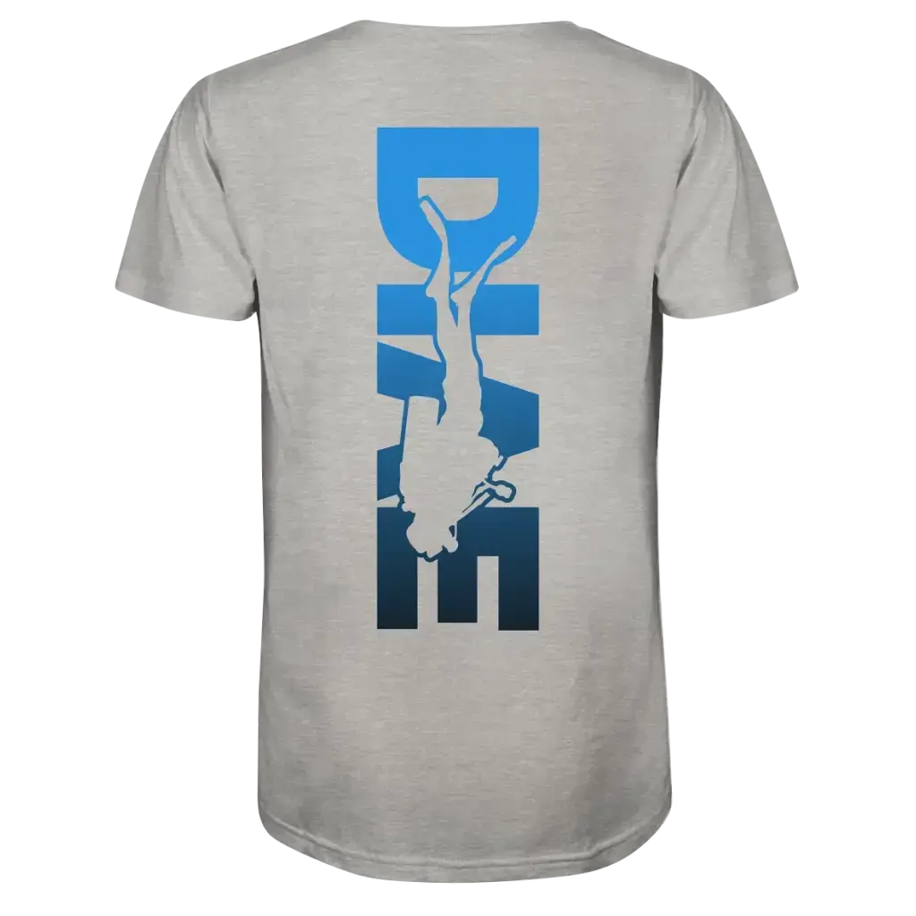 Dive Down Logo auf der Rückseite - Mens Organic V-Neck