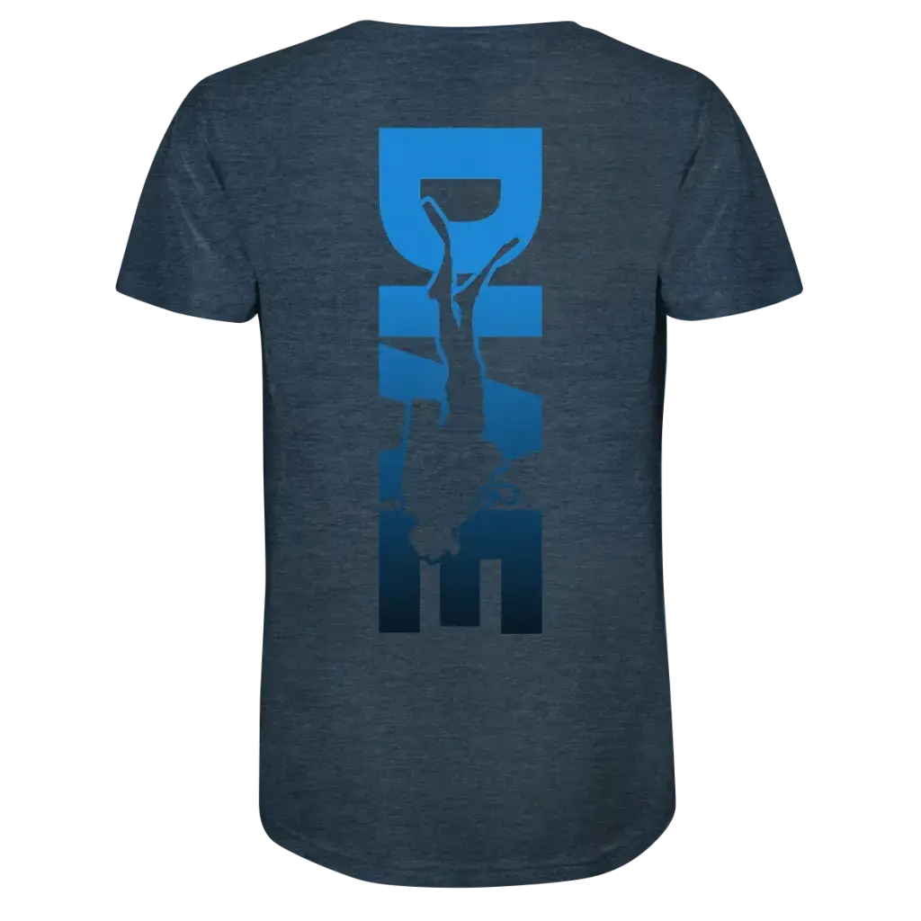 Dive Down Logo auf der Rückseite - Organic Shirt - Dark