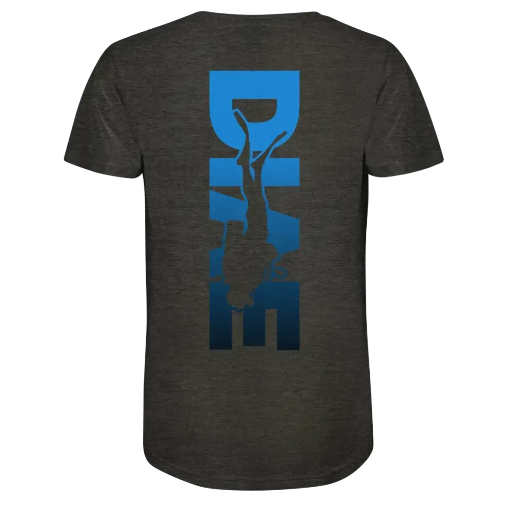 Dive Down Logo auf der Rückseite - Organic Shirt - Dark