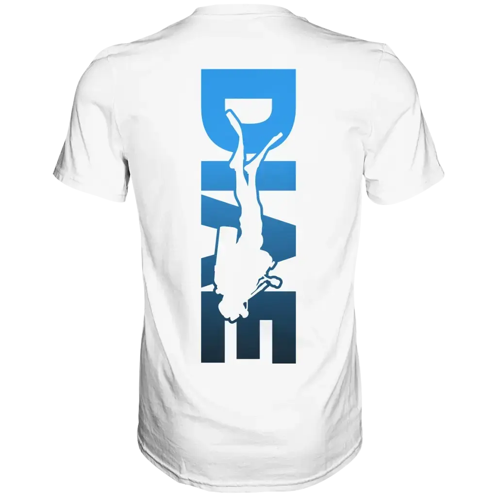 Dive Down Logo auf der Rückseite - Premium Shirt - White
