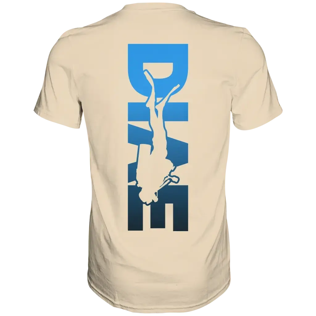 Dive Down Logo auf der Rückseite - Premium Shirt - Sand