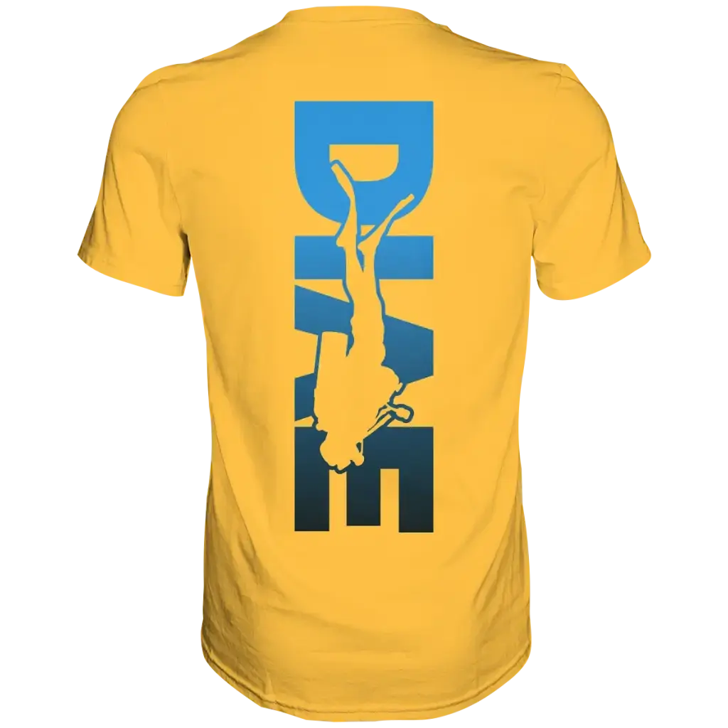 Dive Down Logo auf der Rückseite - Premium Shirt - Gold