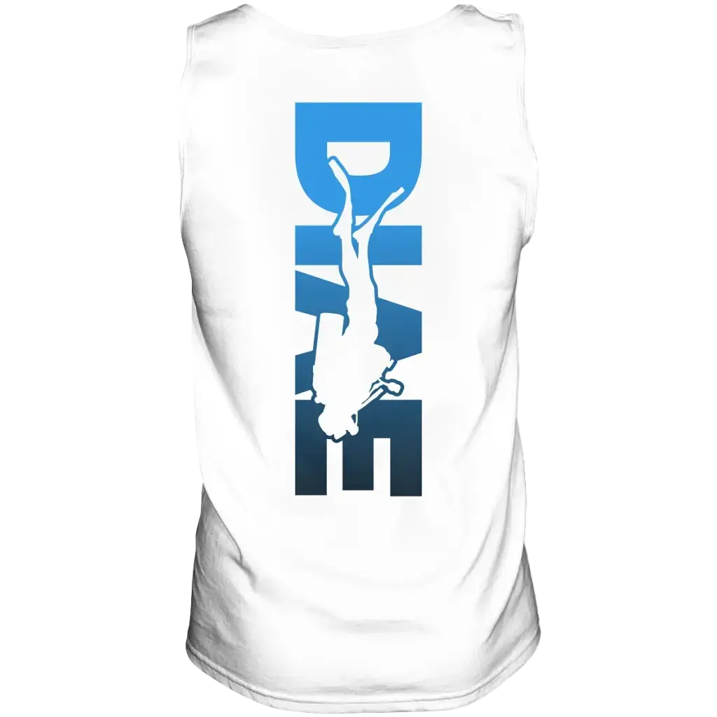 Dive Down Logo auf der Rückseite - Relaxed Tank Top - White
