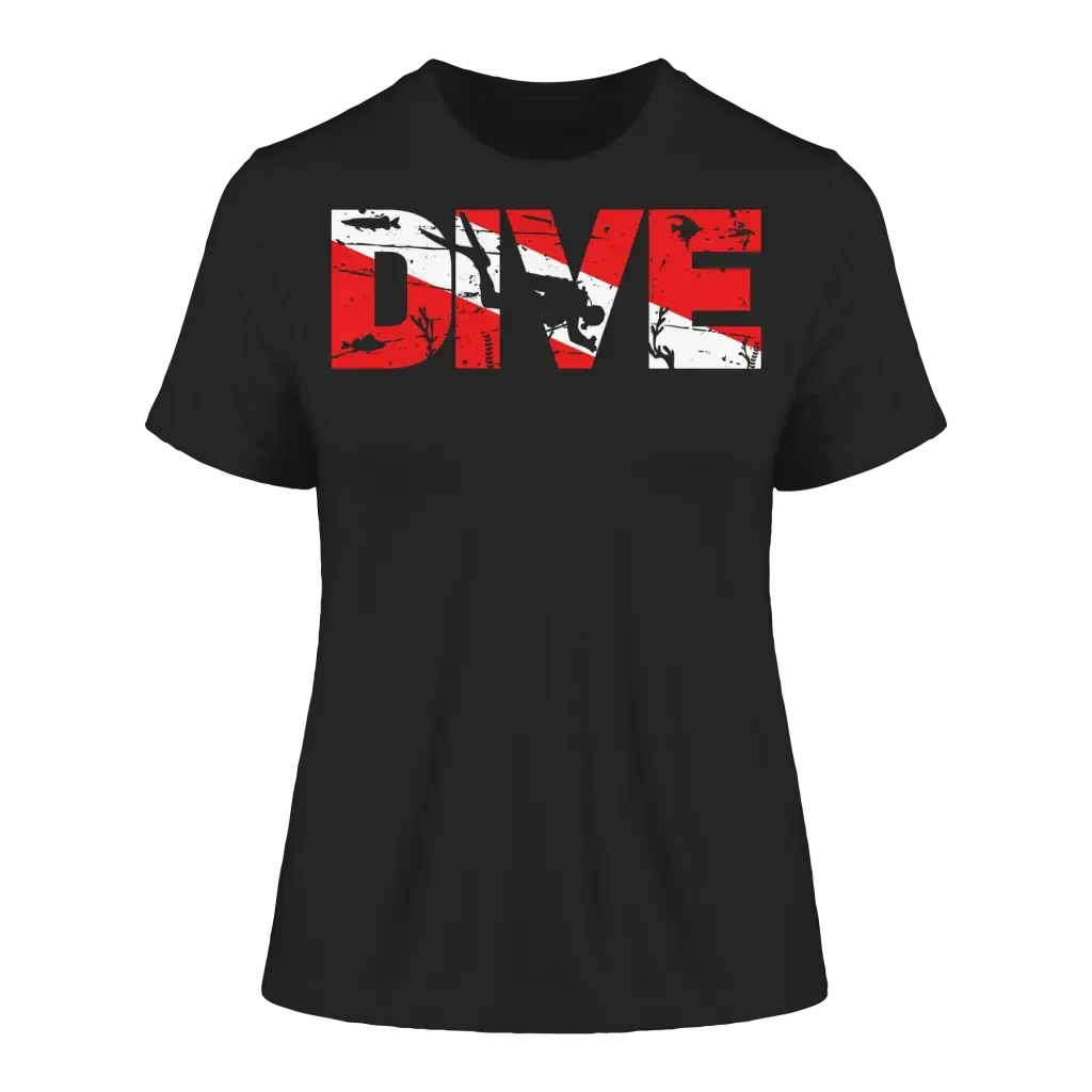 Dive Flag - Fitted Ladies Organic Shirt - Lady-Shirts