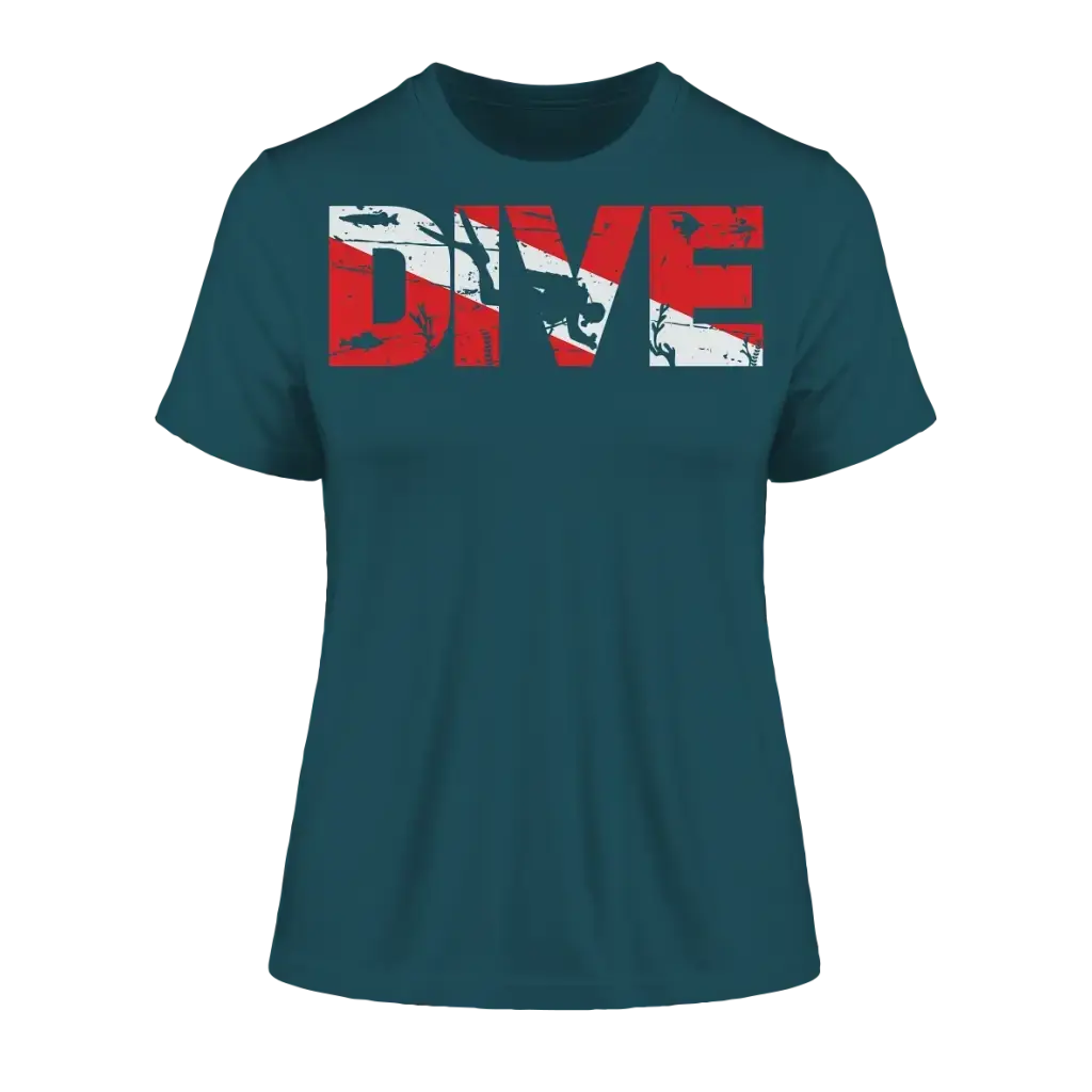 Dive Flag - Fitted Ladies Organic Shirt - Stargazer / XS