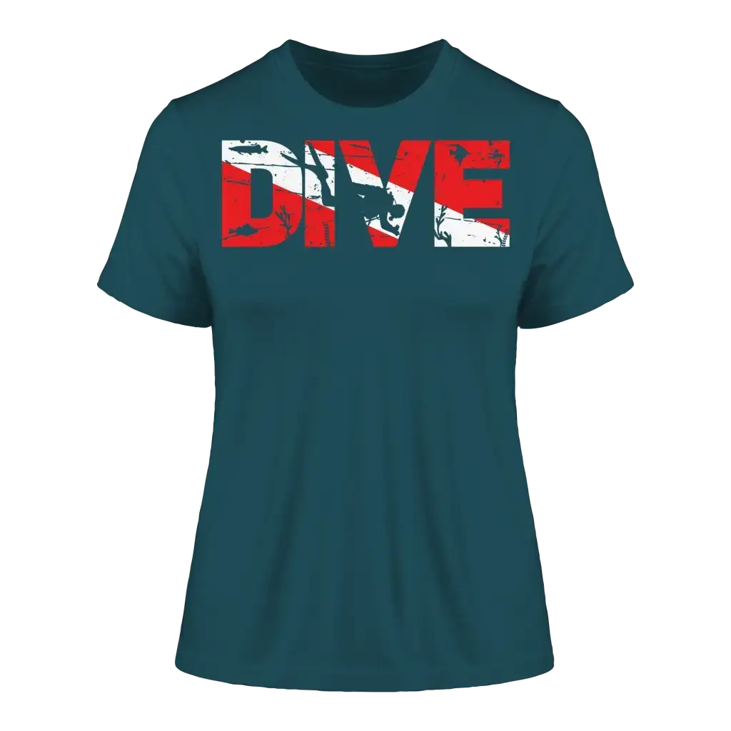Dive Flag - Fitted Ladies Organic Shirt - Lady-Shirts