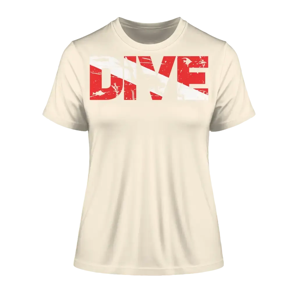 Dive Flag - Fitted Ladies Organic Shirt - Natural Raw / XS