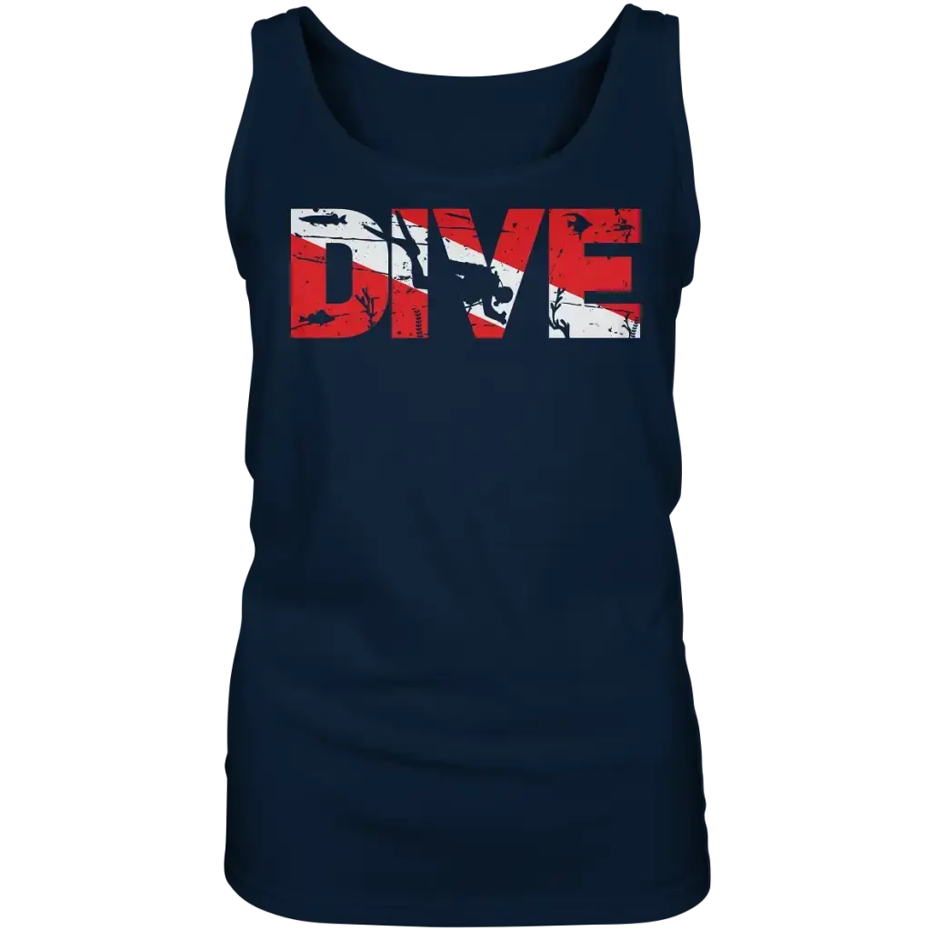 Dive Flag - Ladies Tank-Top - Navy / S - Tank-Tops
