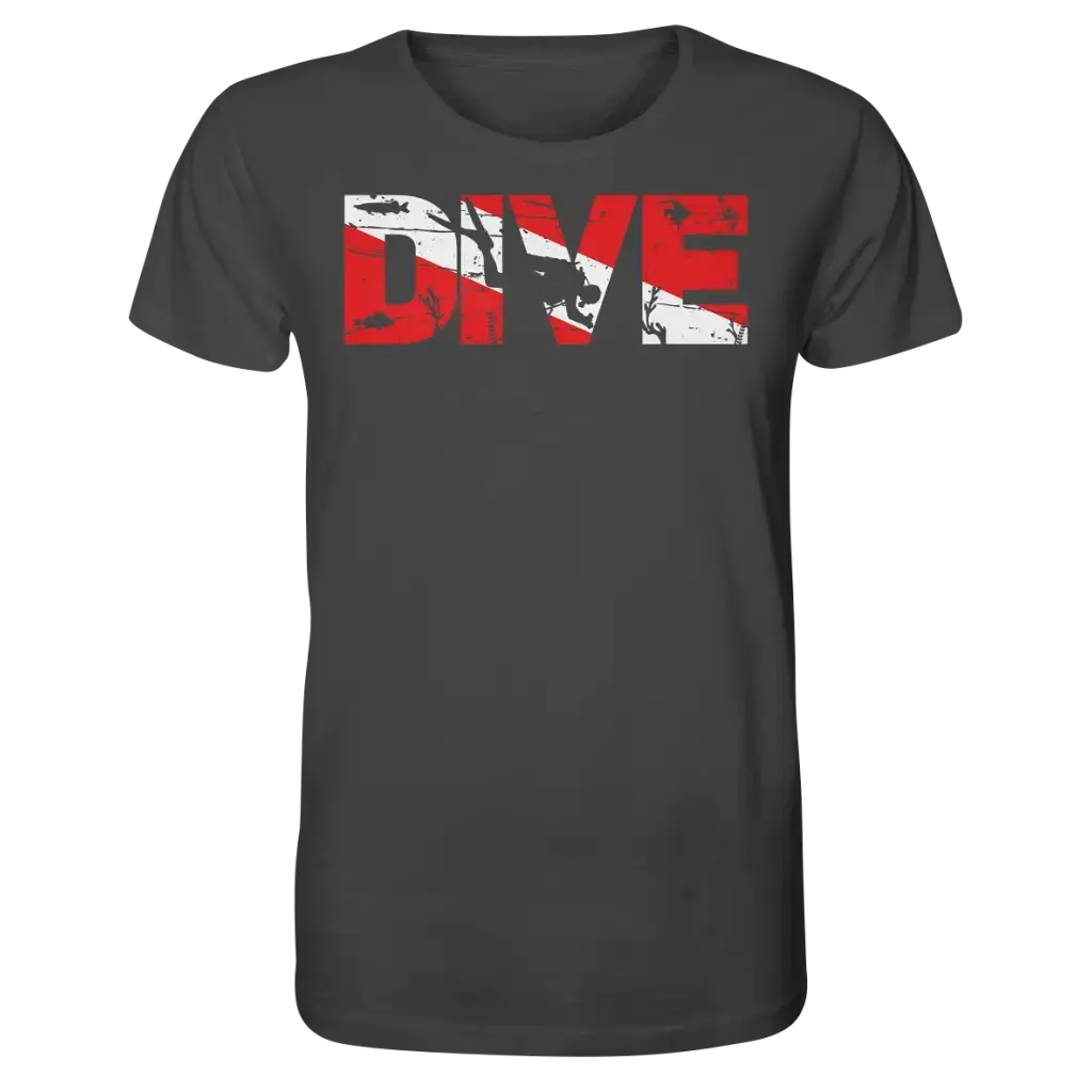 Dive Flag - Organic Shirt - Anthracite / XS - Unisex-Shirts