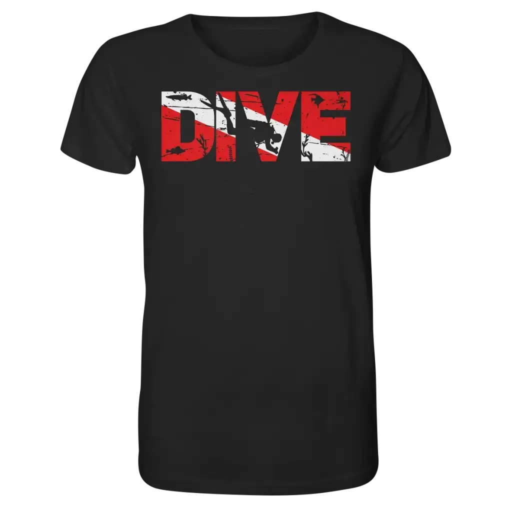 Dive Flag - Organic Shirt - Black / XS - Unisex-Shirts
