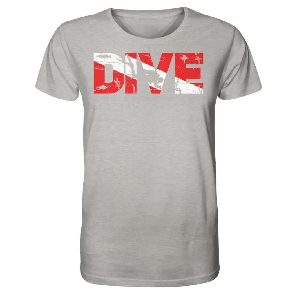 Dive Flag - Organic Shirt - Heather Grey / XS
