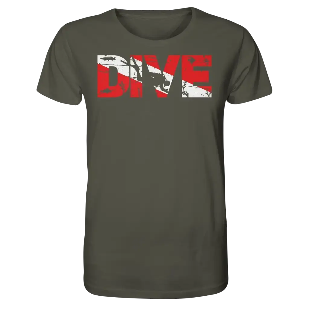 Dive Flag - Organic Shirt - Khaki / XS - Unisex-Shirts