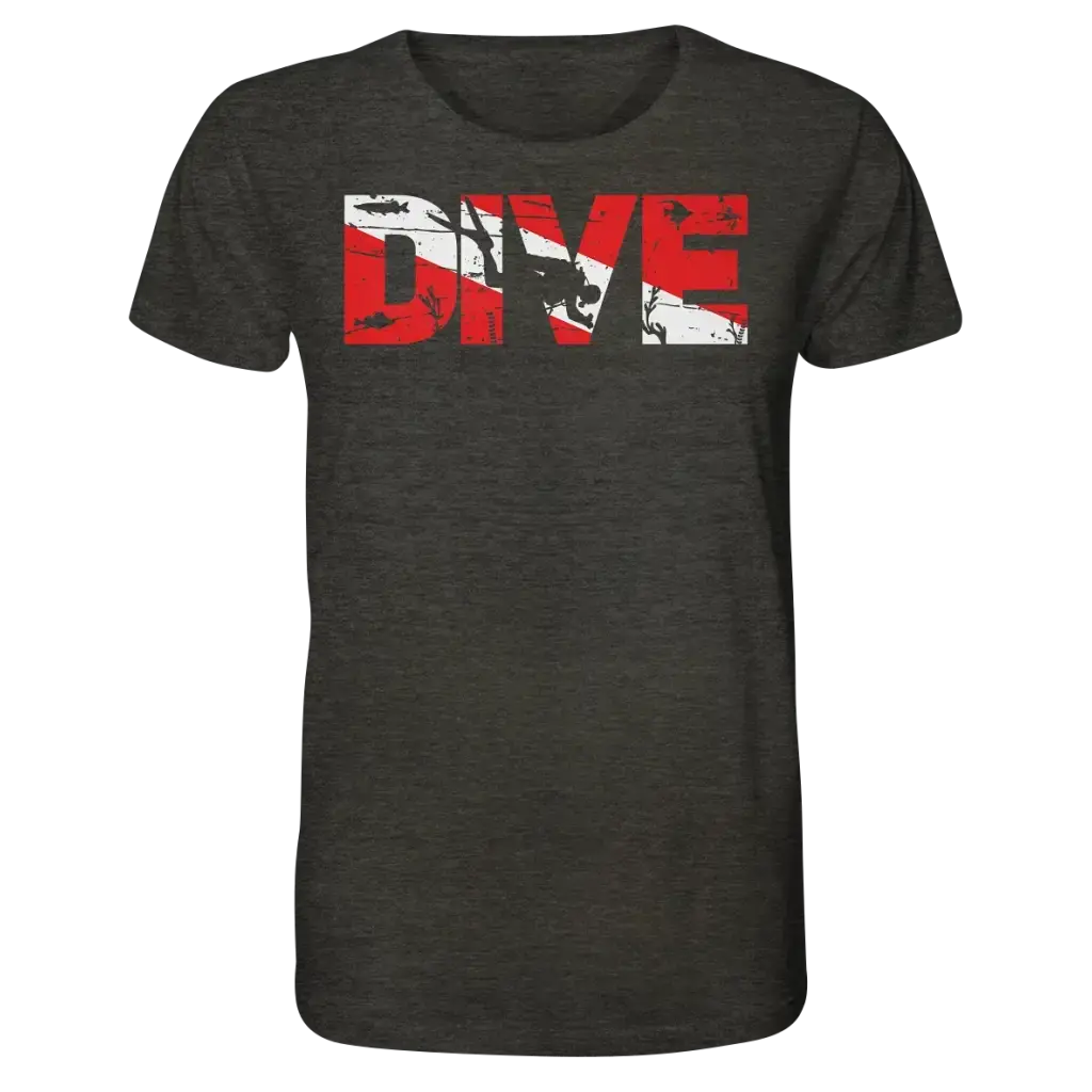 Dive Flag - Organic Shirt - Dark Heather Grey / XS