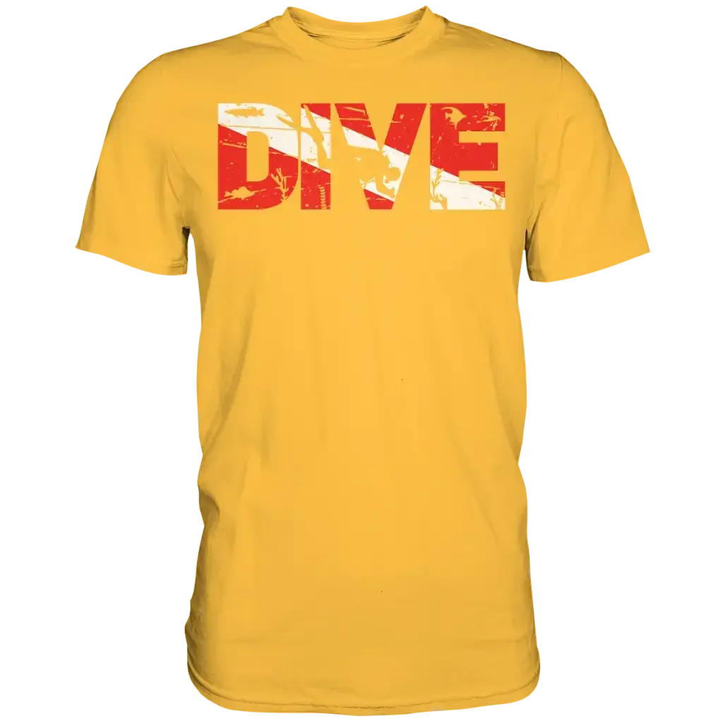 Dive Flag - Premium Shirt - Gold / XS - Unisex-Shirts