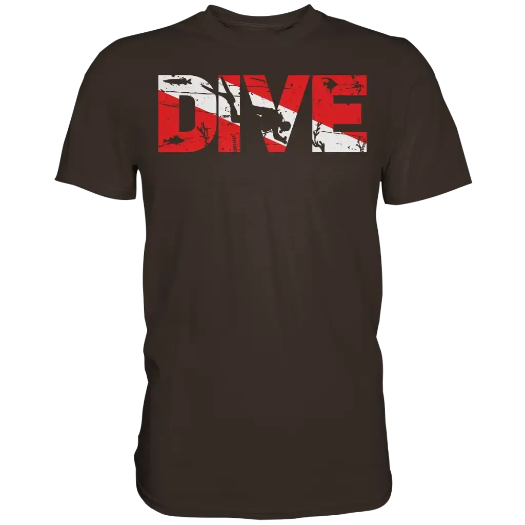 Dive Flag - Premium Shirt - Brown / XS - Unisex-Shirts