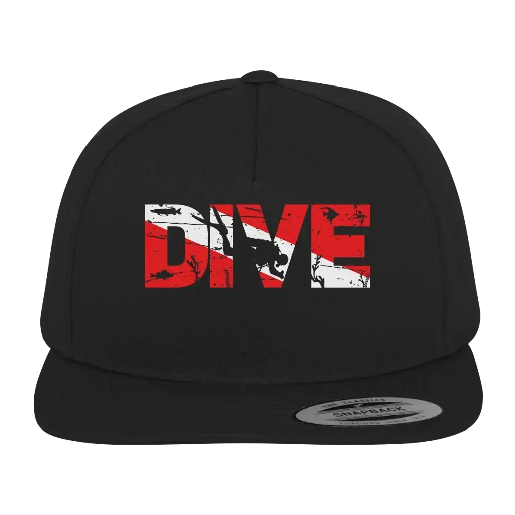Dive Flag - Premium Snapback - Black / Green / One Size