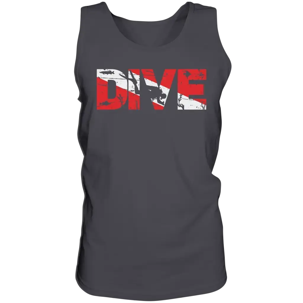 Dive Flag - Tank-Top - Charcoal / S - Tank-Tops