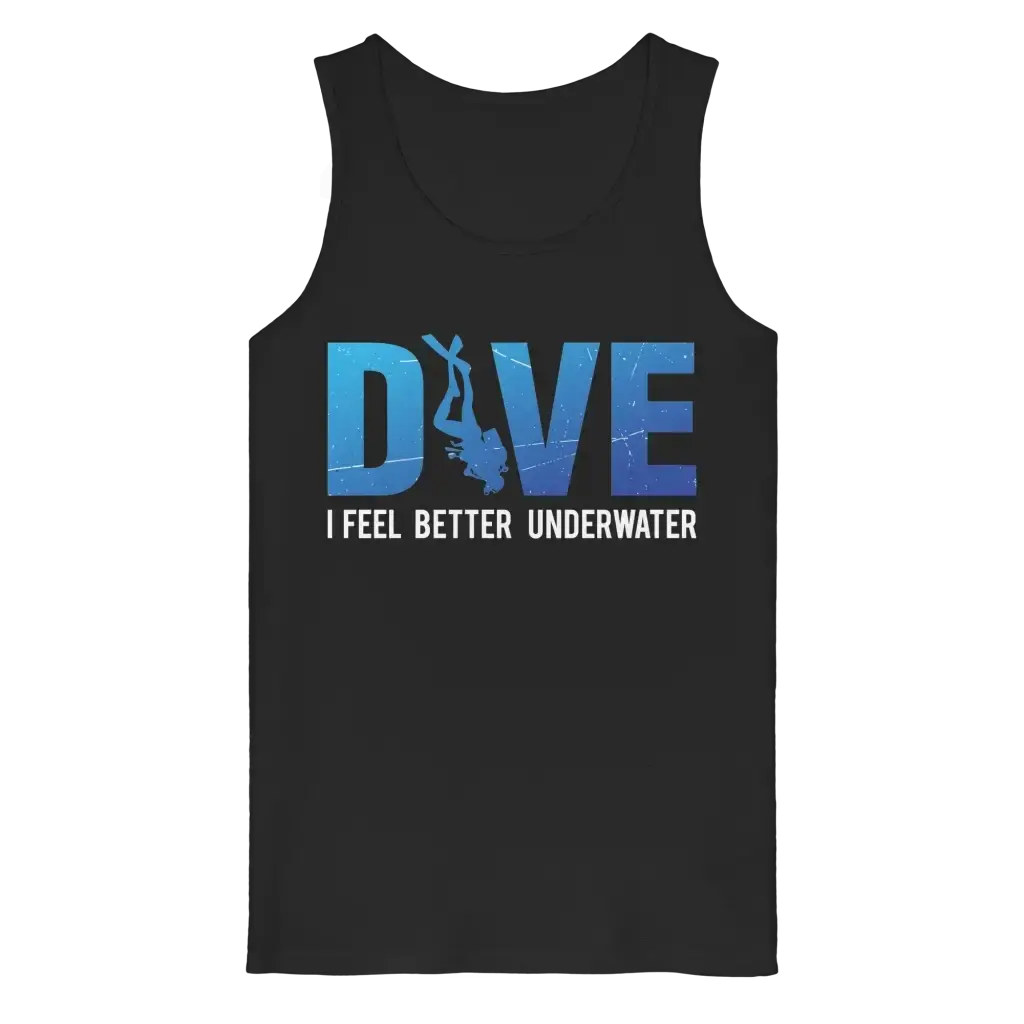 Dive - I Feel Better Underwater - Organic Tank Top - Black