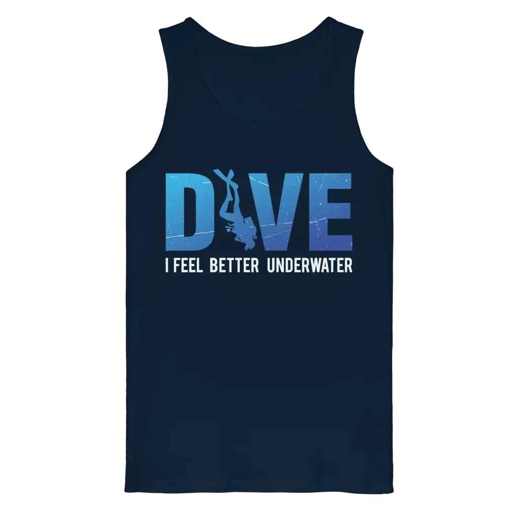 Dive - I Feel Better Underwater - Organic Tank Top - French