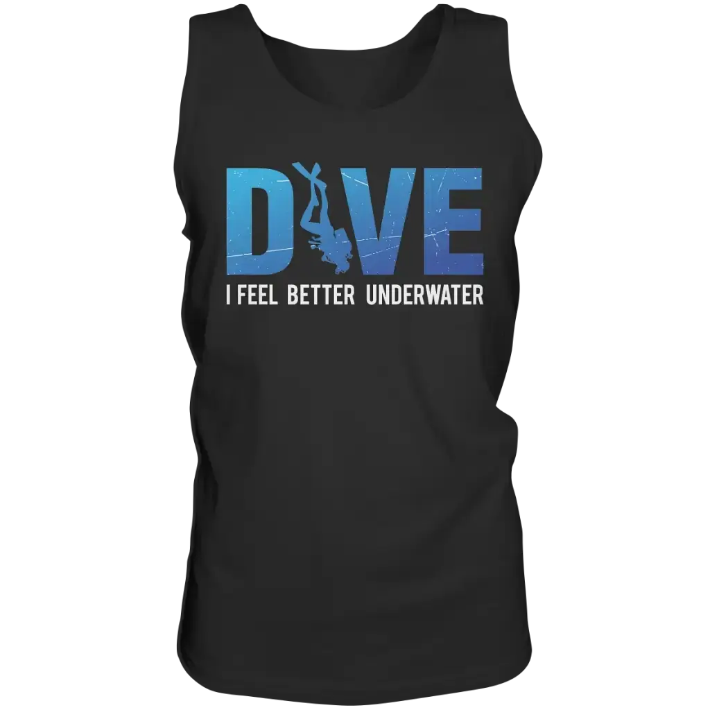 Dive - I Feel Better Underwater - Relaxed Tank Top - Black