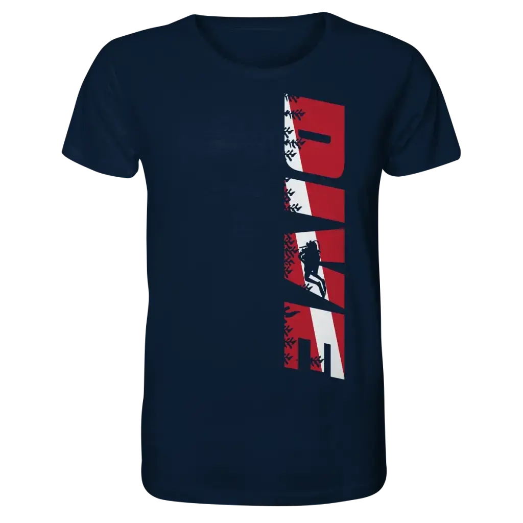 Dive Side Print - Organic Shirt - French Navy / XS