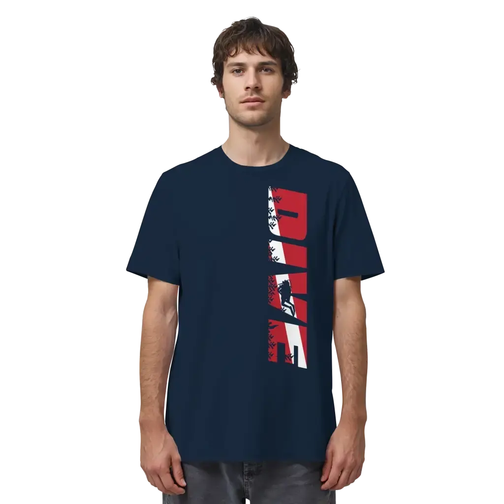 Dive Side Print - Organic Shirt - Unisex-Shirts
